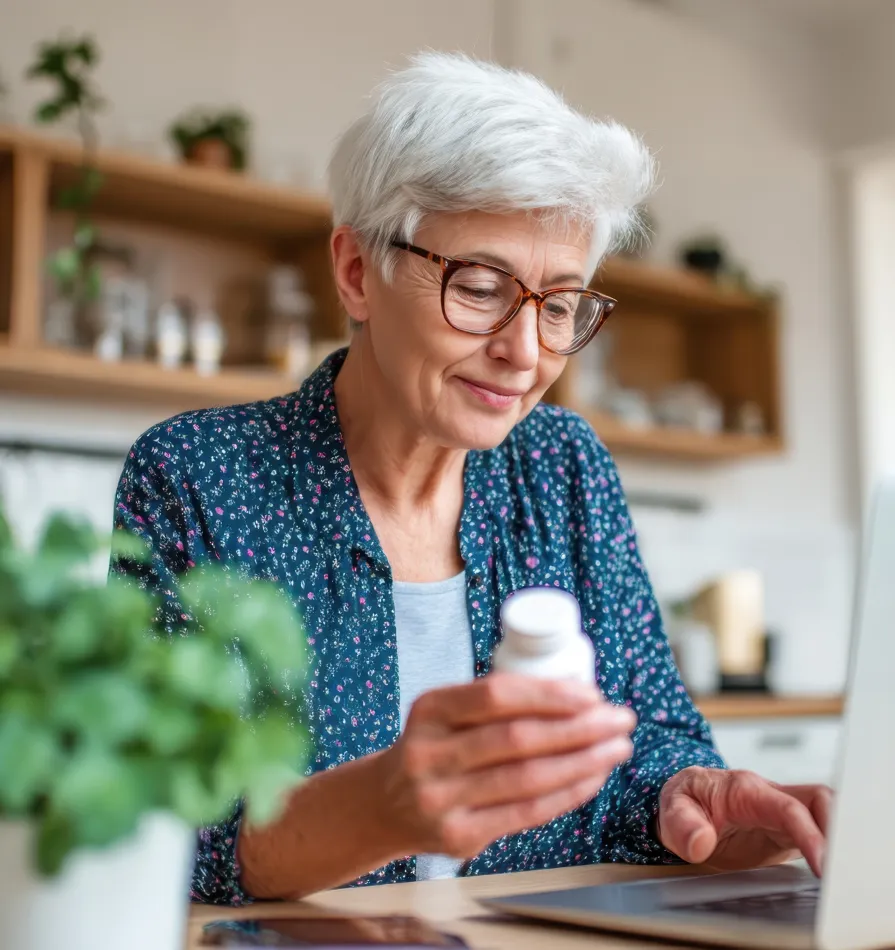 Femme envoi ordonnance en ligne