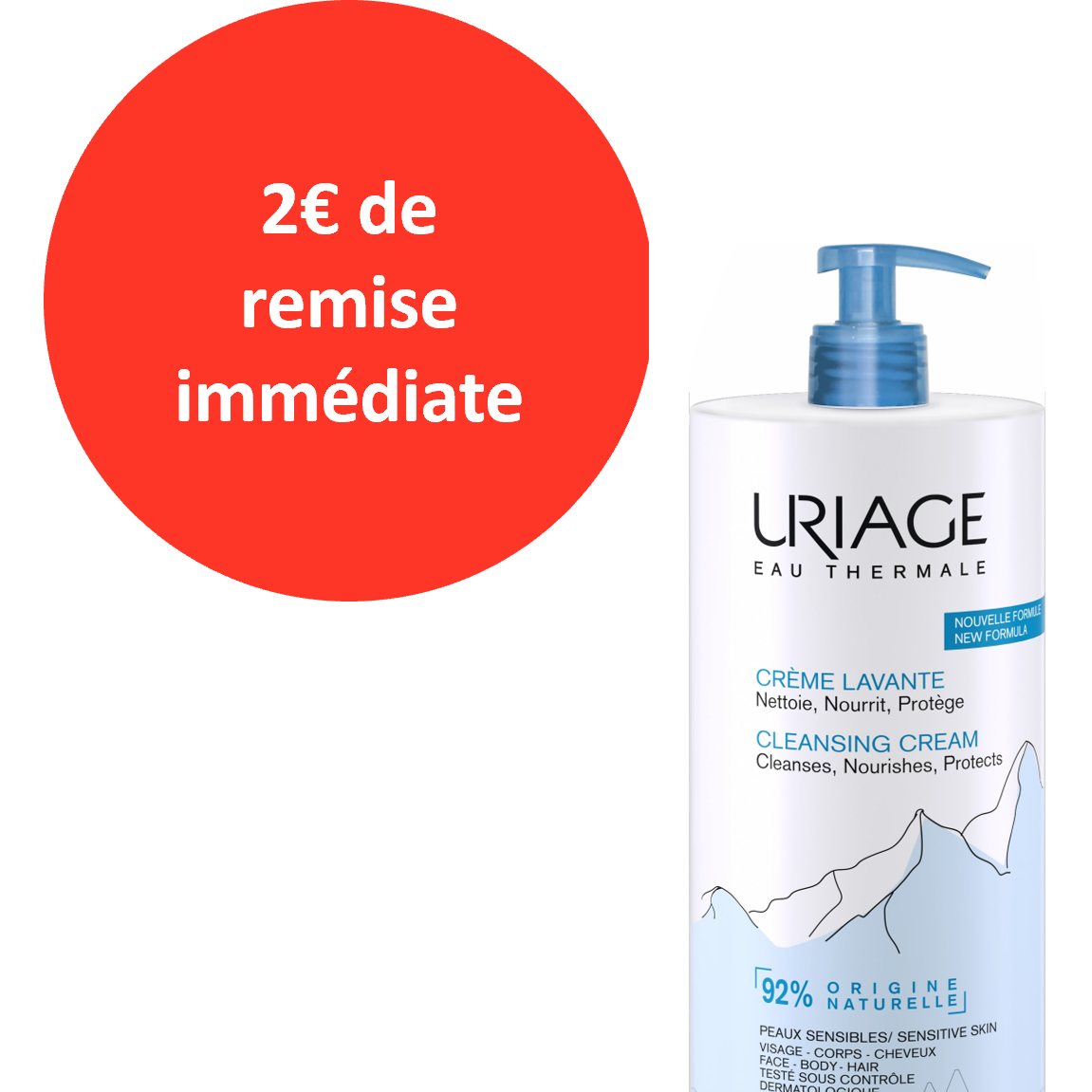 Crème lavante 1 L Uriage